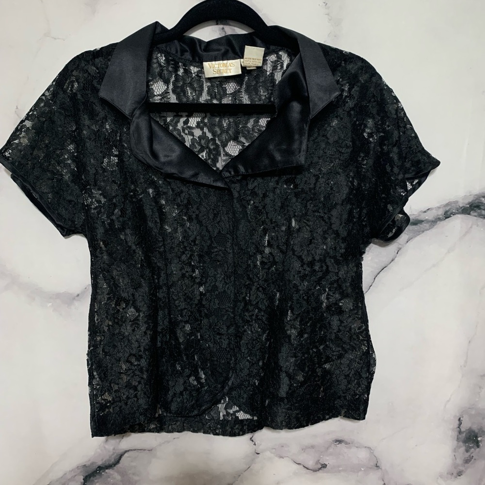 Victoria Secret Black Lace Top
